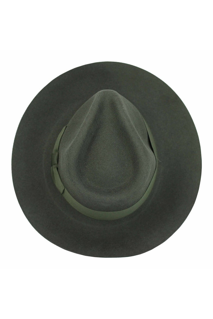 Gladwin Bond 100% Wool Green Fedora Stiff Hat