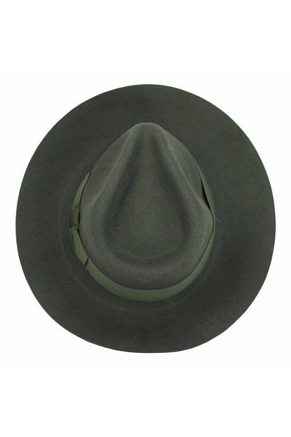 Gladwin Bond 100% Wool Green Fedora Stiff Hat