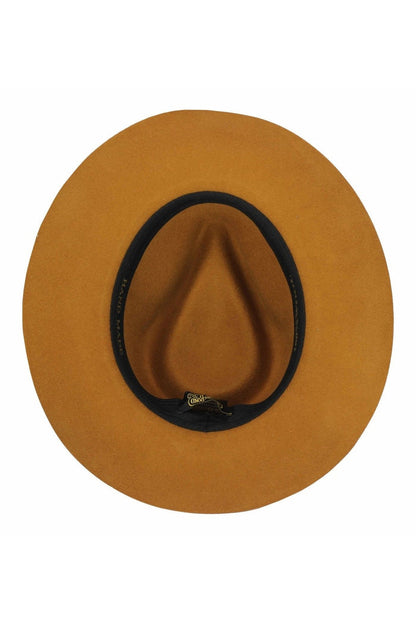 Gladwin Bond 100% Wool Mustard Fedora Stiff Hat