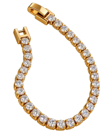 Gold tennis bracelet