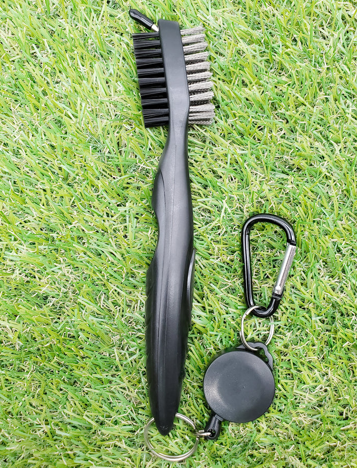 GOLF CLUB BRUSH - EXTENDABLE/2 SIDED/WITH CLIP