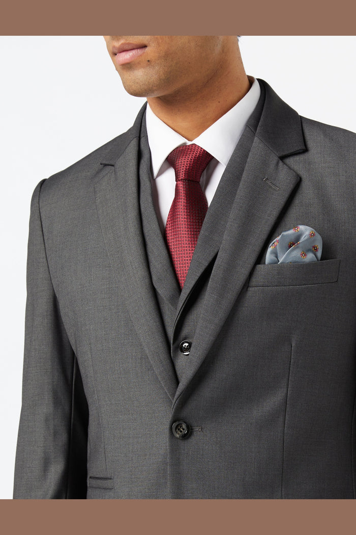 GRAHAM - CHARCOAL BUSINESS JACKET & WAISTCOAT