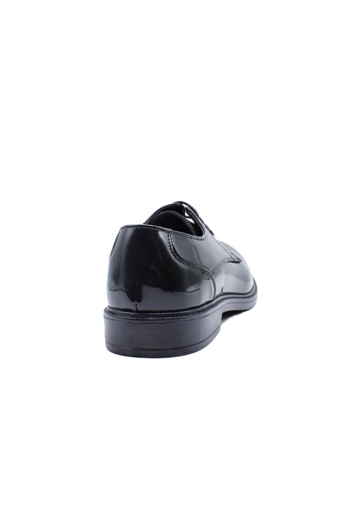 Green / Black Patent Faux Leather Derby Shoes