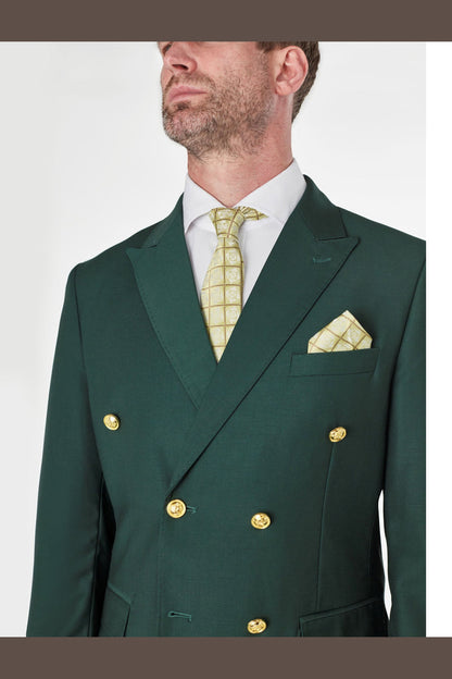 GREEN DOUBLE BREASTED GOLD BUTTON JACKET