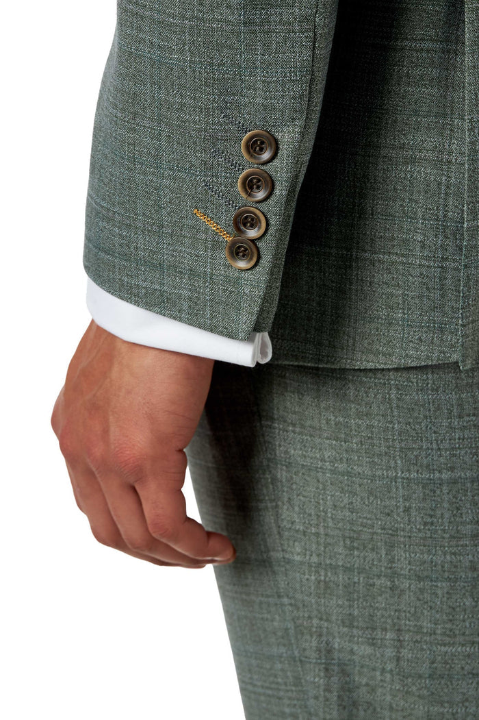 Green Textured Tailored Blazer