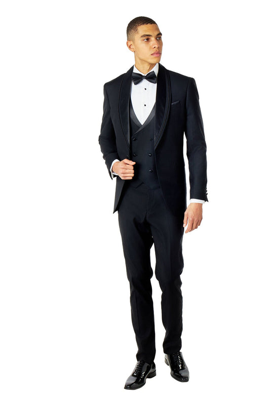 GREG – CLASSIC BLACK 3 PIECE TUXEDO SUIT