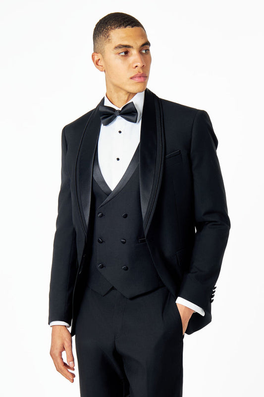 GREG – CLASSIC BLACK 3 PIECE TUXEDO SUIT