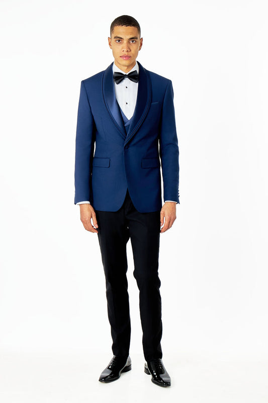 GREG – NAVY BLUE 3 PIECE TUXEDO WEDDING SUIT