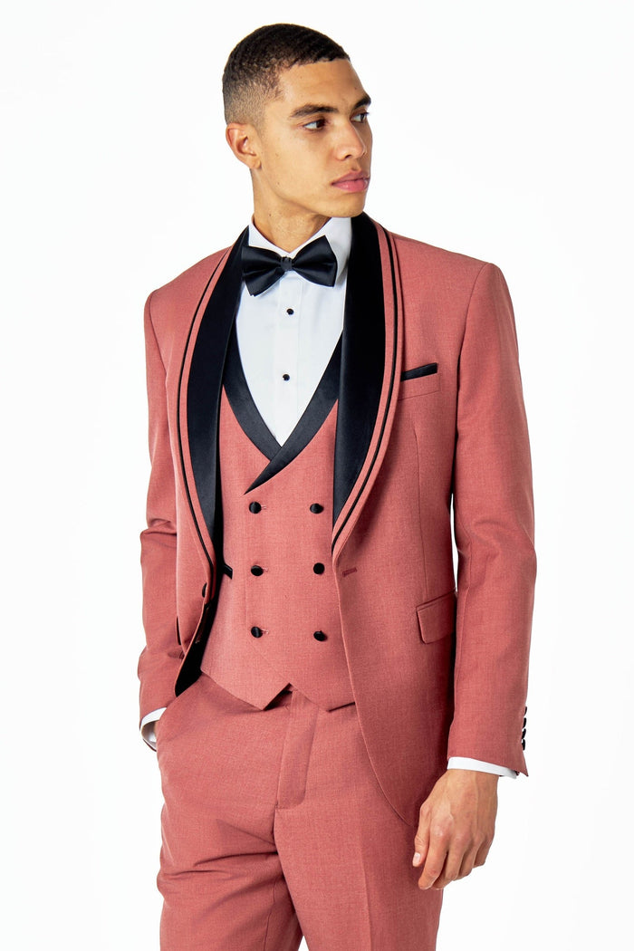 GREG – PINK 3 PIECE WEDDING SUIT TUXEDO