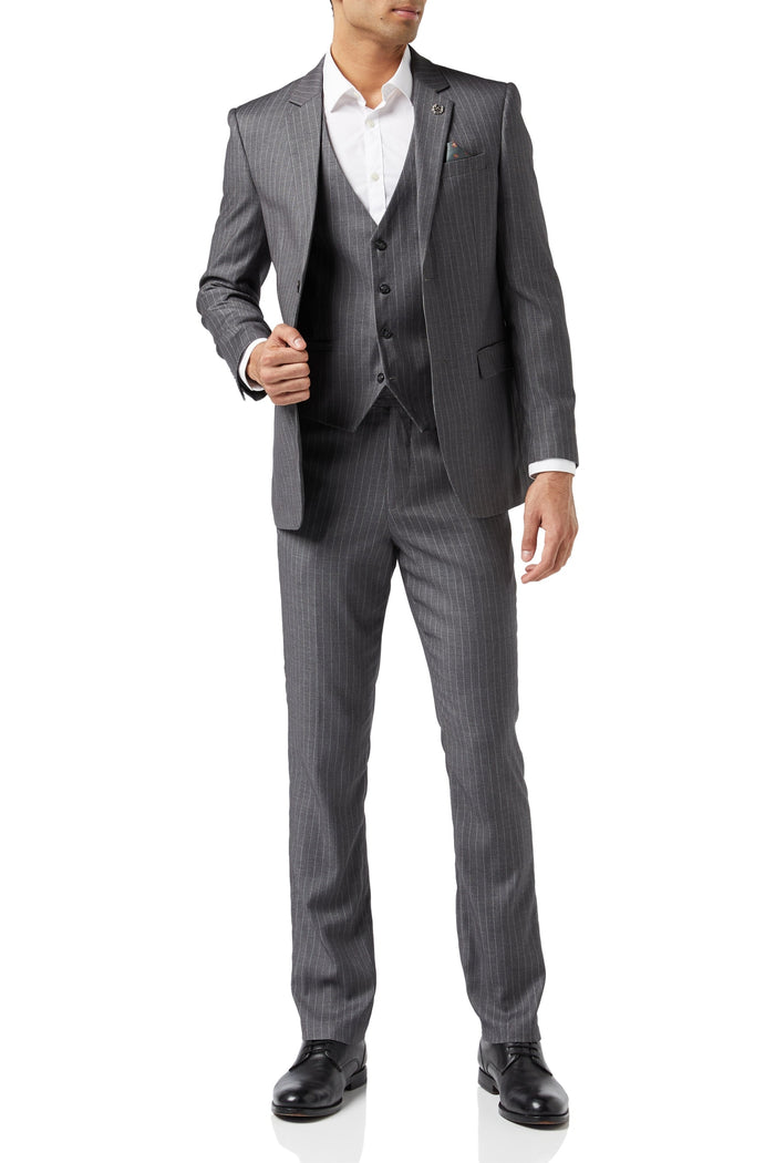 GREY PINSTIPE WAISTCOAT