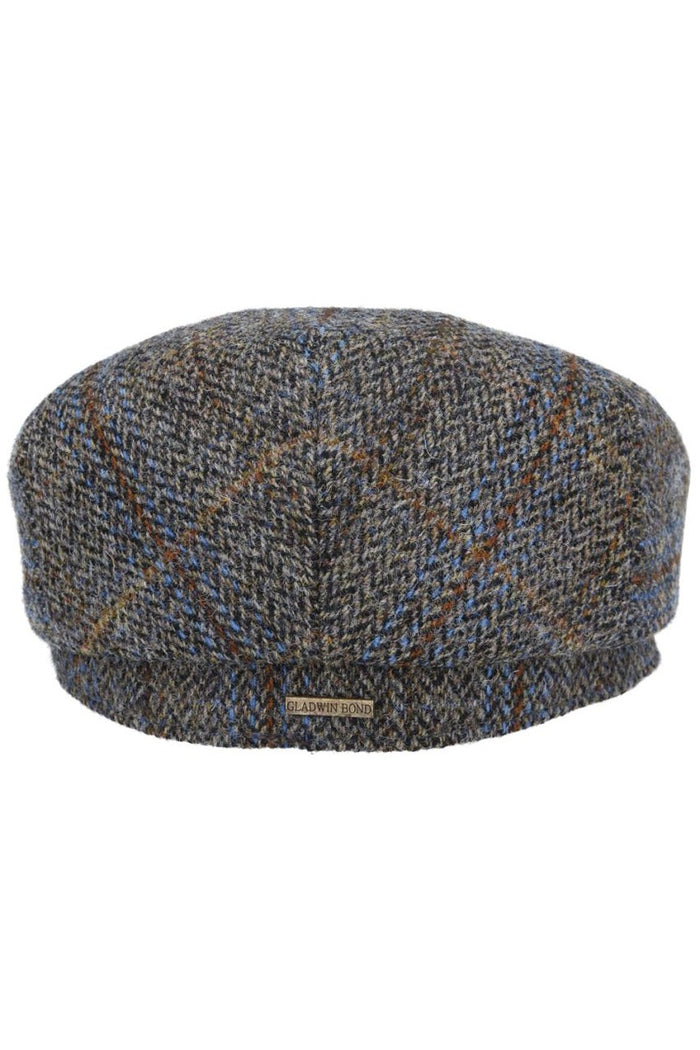 HARRIS TWEED - GREEN HERRINGBONE PURE SCOTTISH WOOL FLAT CAP