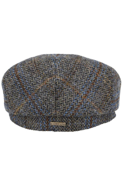 HARRIS TWEED - GREEN HERRINGBONE PURE SCOTTISH WOOL FLAT CAP