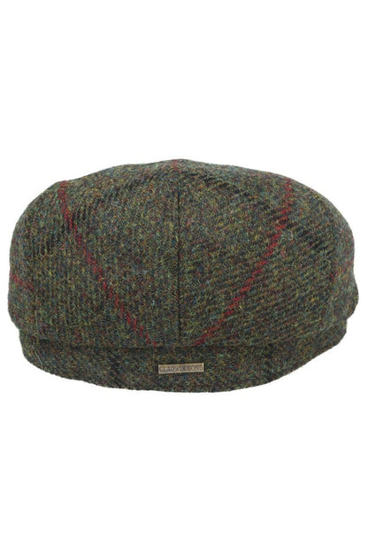 HARRIS TWEED - GREEN PURE SCOTTISH WOOL FLAT CAP