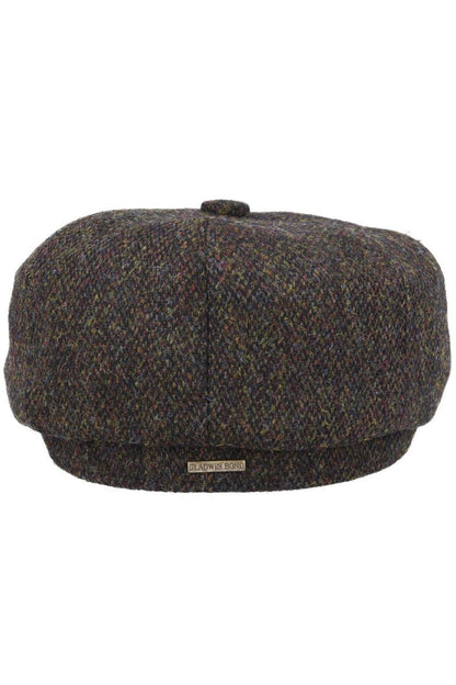 HARRIS TWEED - GREEN PURE WOOL FLAT CAP