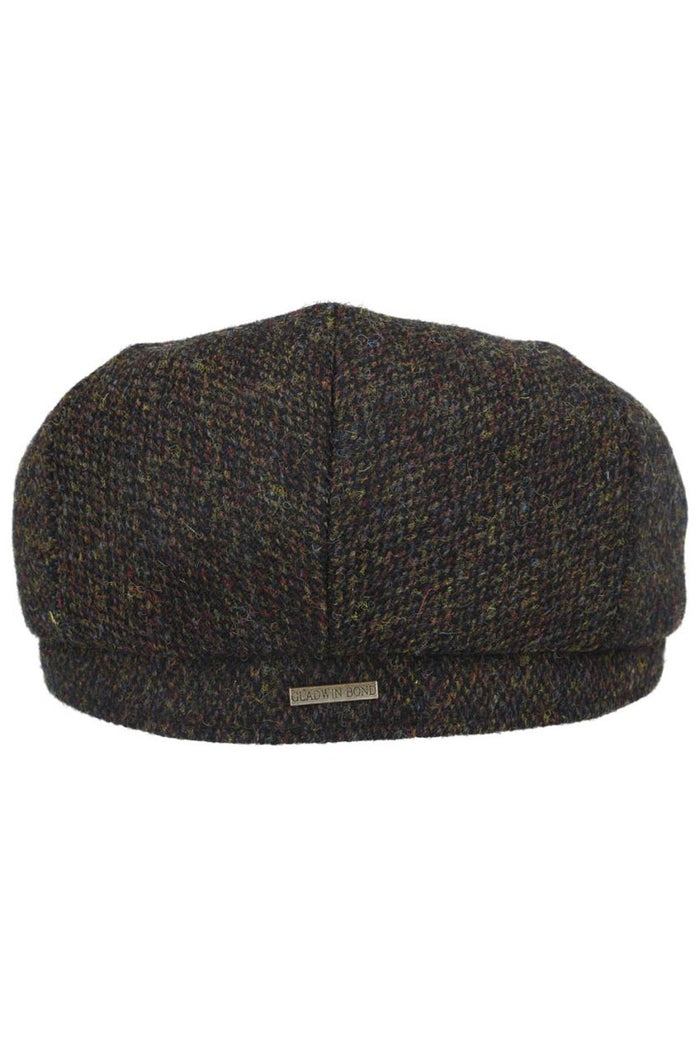 HARRIS TWEED - PURE SCOTTISH WOOL FLAT CAP IN GREEN