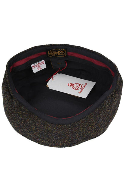 HARRIS TWEED - PURE SCOTTISH WOOL FLAT CAP IN GREEN