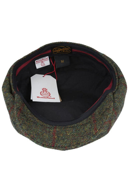 HARRIS TWEED - PURE WOOL GREEN FLAT CAP