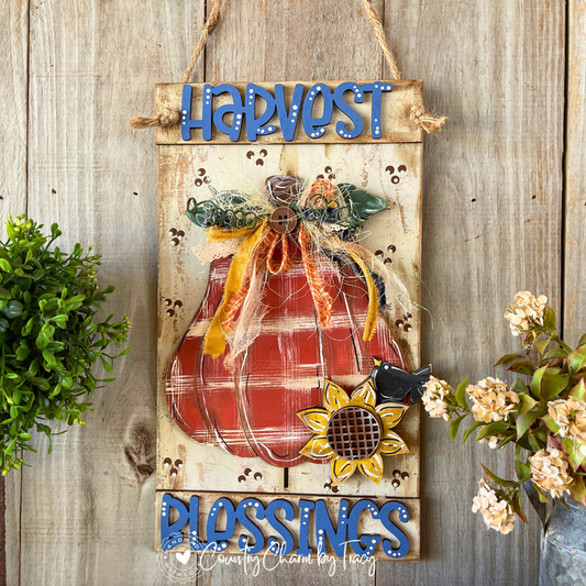 Harvest Blessings Pallet Sign Door Hanger *SALE*