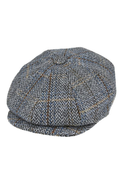 HERRINGBONE WOOL NEWSBOY CAP