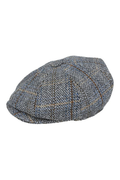 HERRINGBONE WOOL NEWSBOY CAP