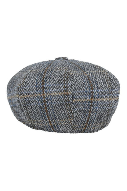 HERRINGBONE WOOL NEWSBOY CAP