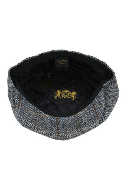 HERRINGBONE WOOL NEWSBOY CAP