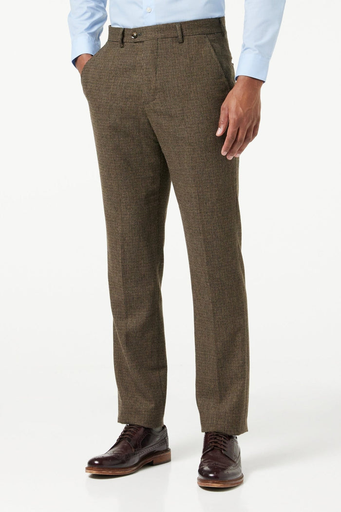 HERVE - BROWN HOUNDSTOOTH TWEED SUIT