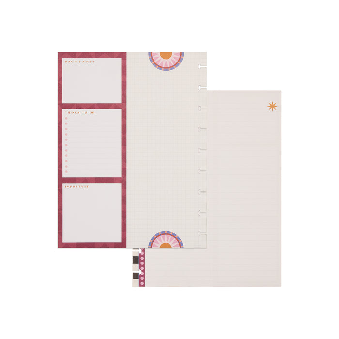 Horizon Lines - Dot Grid + Dotted Lined Classic Folded Filler Paper - 40 Sheets