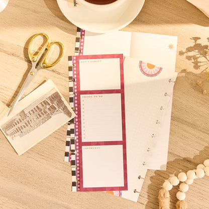 Horizon Lines - Dot Grid + Dotted Lined Classic Folded Filler Paper - 40 Sheets