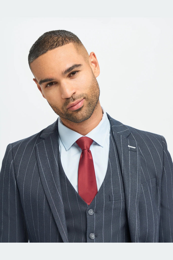 INVINCIBLE – CAVANI NAVY PINSTRIPE JACKET