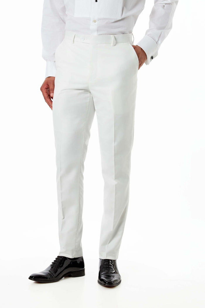 Ivory Jacquard 3 Piece Wedding Tuxedo Suit Tailored Fit