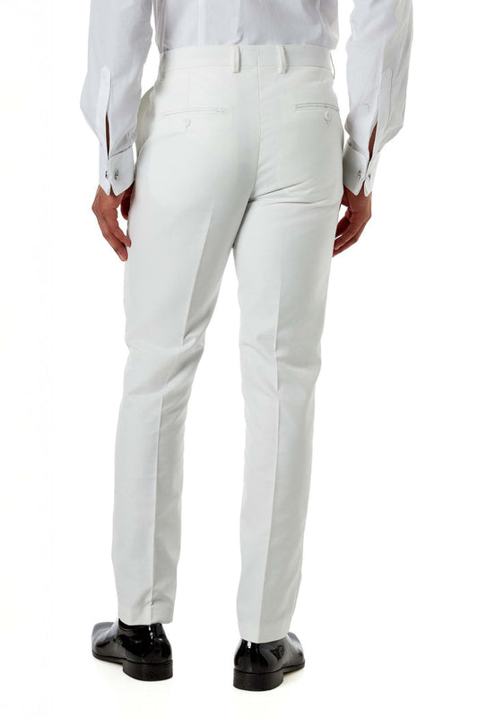 Ivory Jacquard 3 Piece Wedding Tuxedo Suit Tailored Fit