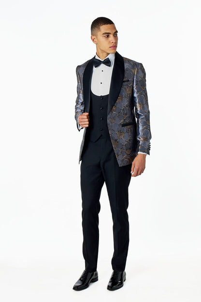 JASON – FORMAL FLORAL PRINTED WEDDING 3 PIECE SUIT