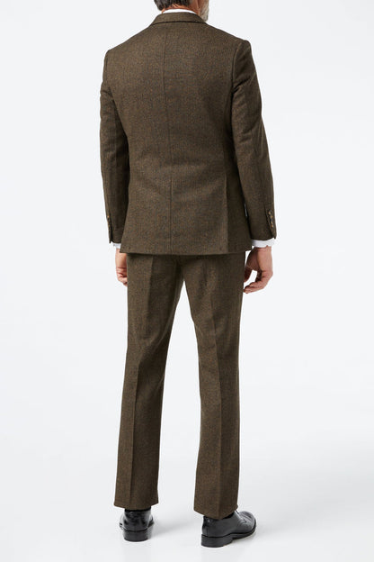 JAX - BROWN HERRINGBONE TWEED JACKET