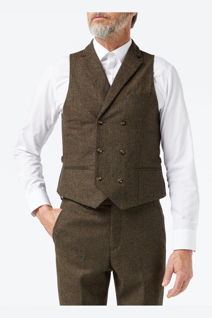 JAX - BROWN HERRINGBONE TWEED SUIT