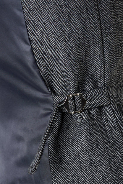 JAX HERRINGBONE DOUBLE BREASTED WAISTCOAT