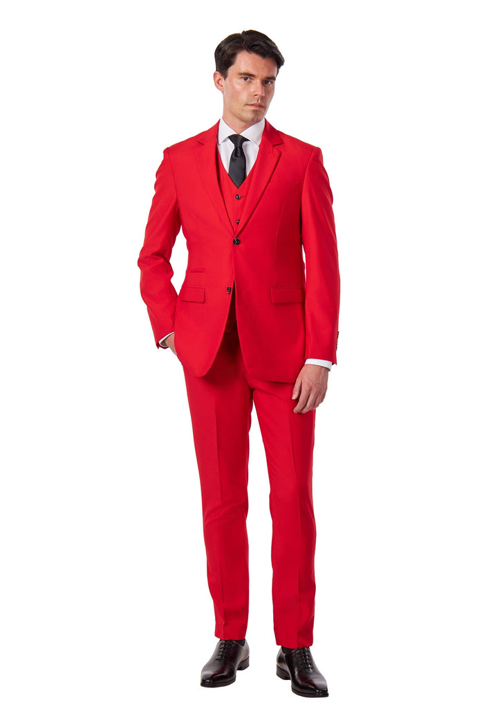 JROSS - RED PLAIN SUIT
