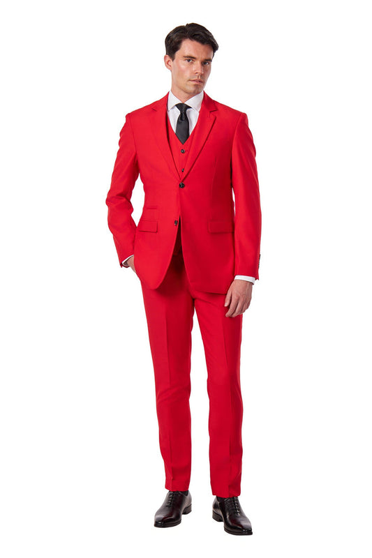 JROSS - RED PLAIN SUIT
