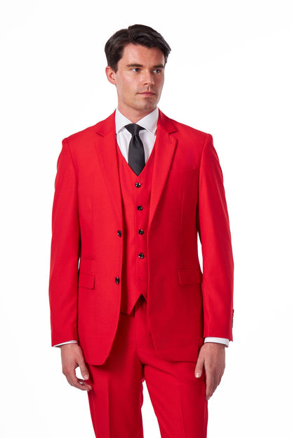 JROSS - RED FORMAL JACKET & WAISTCOAT
