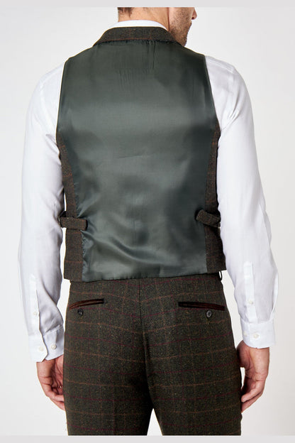 JUDE - DOUBLE BREASTED GREEN WAIST COAT