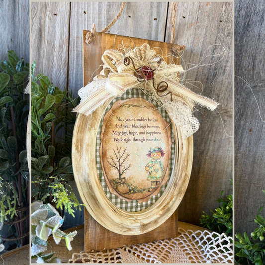 (Just Added)~“May Your Blessings Be More” Vintage Poem Wood Hanger