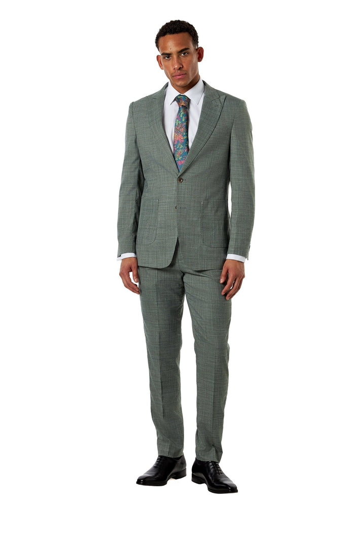 Kaiser - Sage Green Textured Tailored Suit