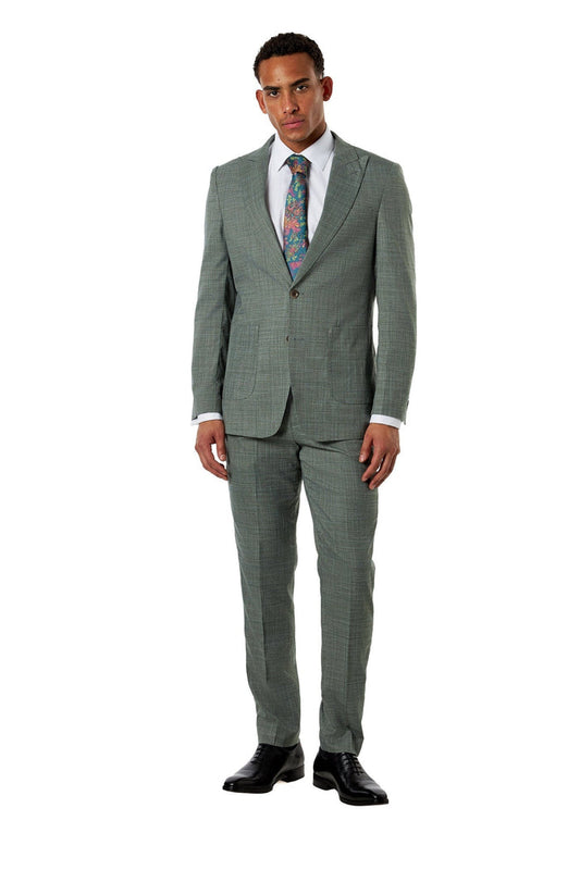 Kaiser - Sage Green Textured Tailored Suit