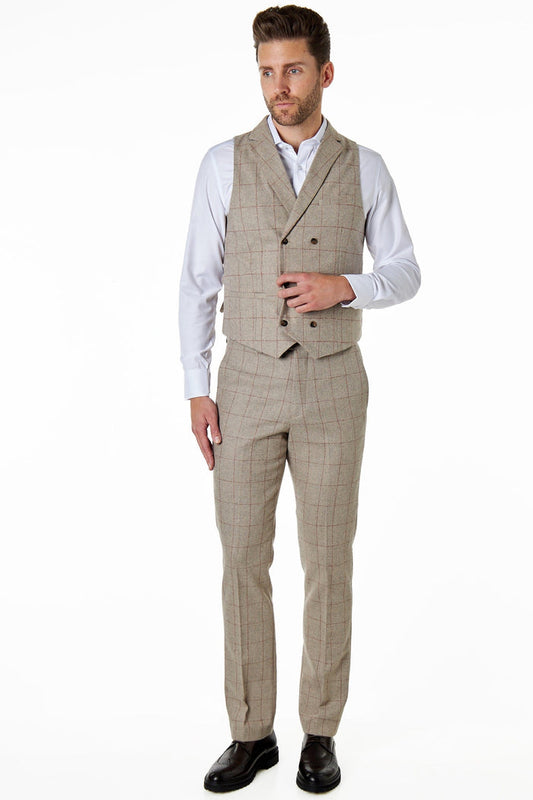 KANO – HERRINGBONE DOUBLE BREASTED WAISTCOAT