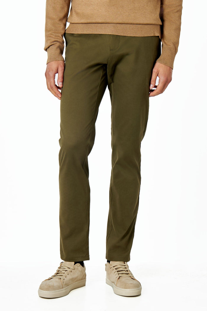 KHAKI MENS STRETCH COTTON SMART CHINOS