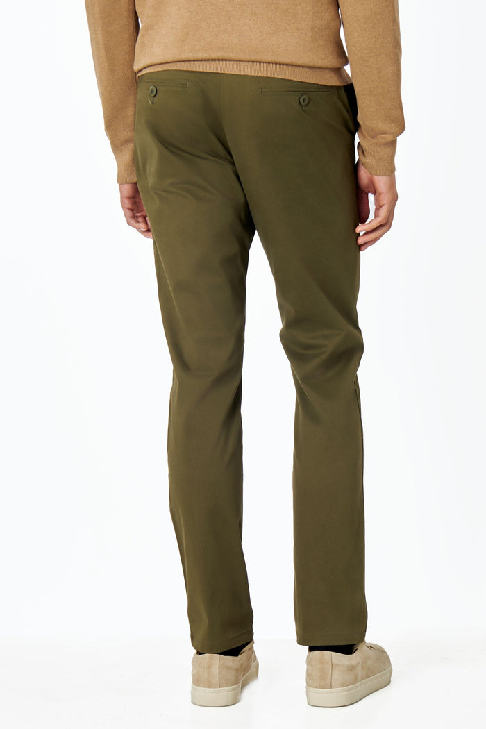 KHAKI MENS STRETCH COTTON SMART CHINOS
