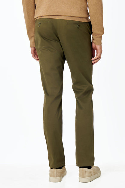 KHAKI MENS STRETCH COTTON SMART CHINOS