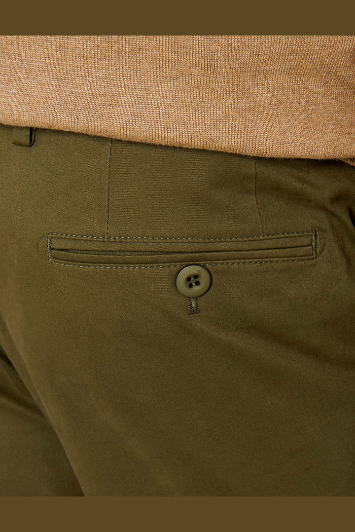 KHAKI MENS STRETCH COTTON SMART CHINOS