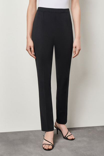 Slim Leg Knit Pant, Black | Ming Wang