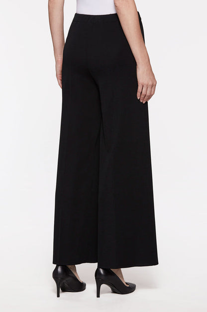 Wide Leg Knit Pant, Black – Ming Wang